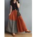 Women Plaid Patchwork Elastic Waist Swing Skirt With Pocket Women Plaid Patchwork Elastic Waist Swing Skirt With Pocket