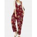 Tribal Flower Print Wide Leg Jumpsuit For Women Tribal Flower Print Wide Leg Jumpsuit For Women