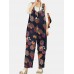 Tribal Flower Print Wide Leg Jumpsuit For Women Tribal Flower Print Wide Leg Jumpsuit For Women