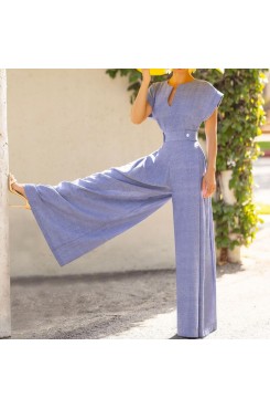 Classic glamor flared pants suit HF1619-03-01