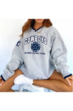 women's long sleeve fleece loose sweatshirt HF0615-05-03