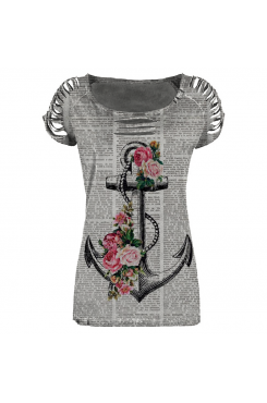 Fashion printed casual T-shirt HF2901-03-03