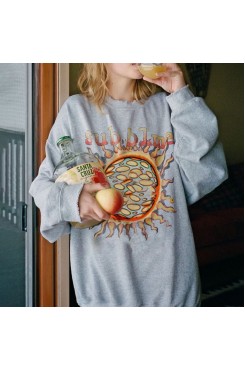 Sun Vulcan old ripped big T-shirt  HF0119-03-01