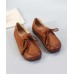Soft Flat Shoes Brown Cowhide Leather Loafers For Women Soft Flat Shoes Brown Cowhide Leather Loafers For Women