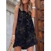 Plants Print Pocket Button Front Sleeveless V neck Romper Plants Print Pocket Button Front Sleeveless V neck Romper