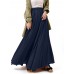 Casual Solid Color High Waist Pleated Irregular Hem Holiday Swing Maxi Skirts Casual Solid Color High Waist Pleated Irregular Hem Holiday Swing Maxi Skirts