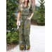 Floral Print Button Pocket Short Sleeve Wide Leg Jumpsuit Floral Print Button Pocket Short Sleeve Wide Leg Jumpsuit