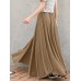 Casual Solid Color High Waist Pleated Irregular Hem Holiday Swing Maxi Skirts Casual Solid Color High Waist Pleated Irregular Hem Holiday Swing Maxi Skirts