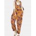 Tribal Flower Print Wide Leg Jumpsuit For Women Tribal Flower Print Wide Leg Jumpsuit For Women