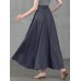 Women Solid Color Back Zip Pleated Casual Swing Skirts With Pocket Women Solid Color Back Zip Pleated Casual Swing Skirts With Pocket