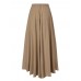 Casual Solid Color High Waist Pleated Irregular Hem Holiday Swing Maxi Skirts Casual Solid Color High Waist Pleated Irregular Hem Holiday Swing Maxi Skirts